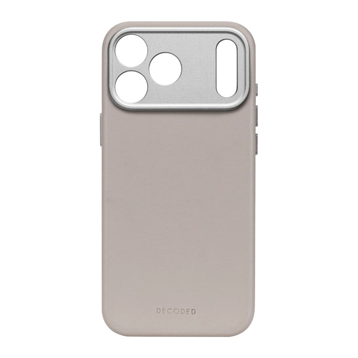 iPhone 17 Pro MagSafe Case DECODED Leather – Solid Clay, Full Protection
