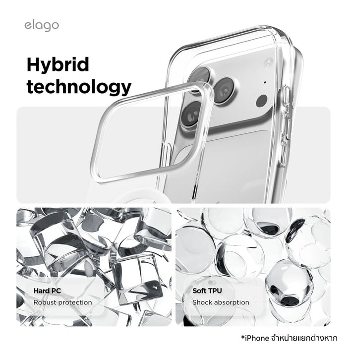 elago iPhone 17 Pro Clear MagSafe Protective Case
