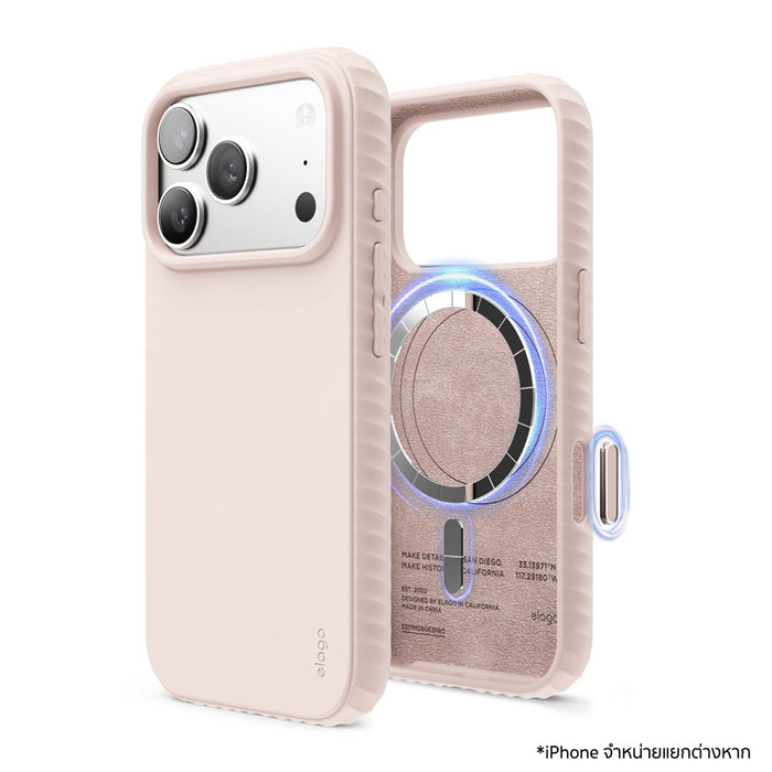 เคสซิลิโคน MagSafe Ridge Silicone สำหรับ iPhone 17 Pro - Light Pink แบรนด์ ELAGO