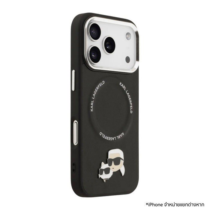 เคส iPhone 17 Pro ดีไซน์หรู แรงบันดาลใจจาก KARL LAGERFELD ผลิตจาก PU รองรับ MagSafe ปกป้องรอบด้านด้วยขอบยกสูง