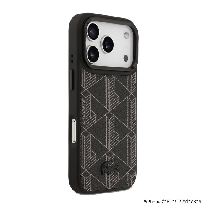 เคส LACOSTE Hard PVC Monogramme with Stand MagSafe สำหรับ iPhone 17 Pro ดีไซน์หรู ปกป้องรอบด้าน บางเบา จับถนัดมือ เข้าถึงทุกพอร์ตได้ง่าย