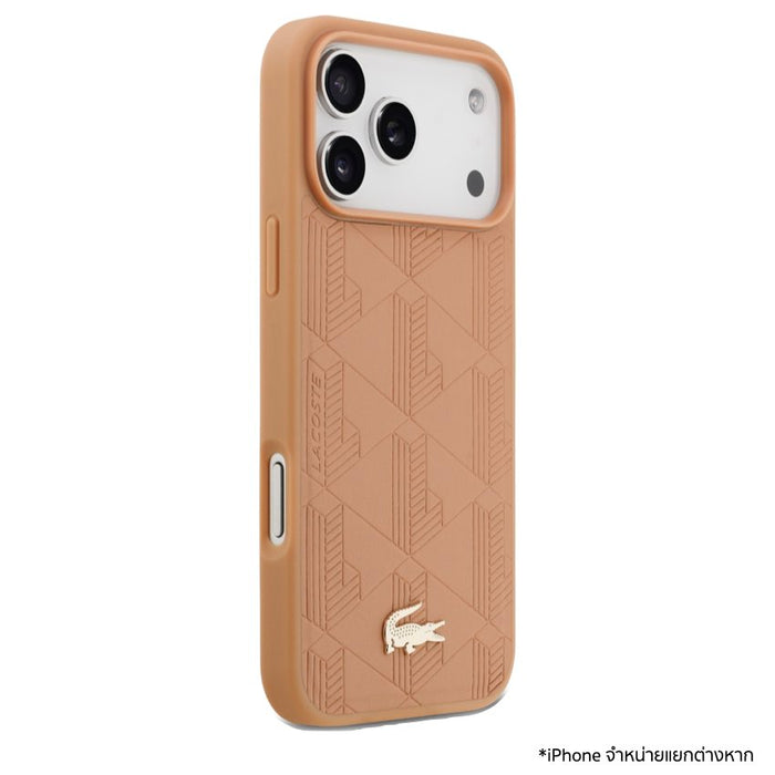 LACOSTE PU Leather MagSafe Case สำหรับ iPhone 17 Pro Max ดีไซน์หรูหรา บางเบา ปกป้องเต็มขั้น พร้อมโลโก้จระเข้ที่เป็นเอกลักษณ์ เข้าถึงทุกปุ่มง่ายดาย