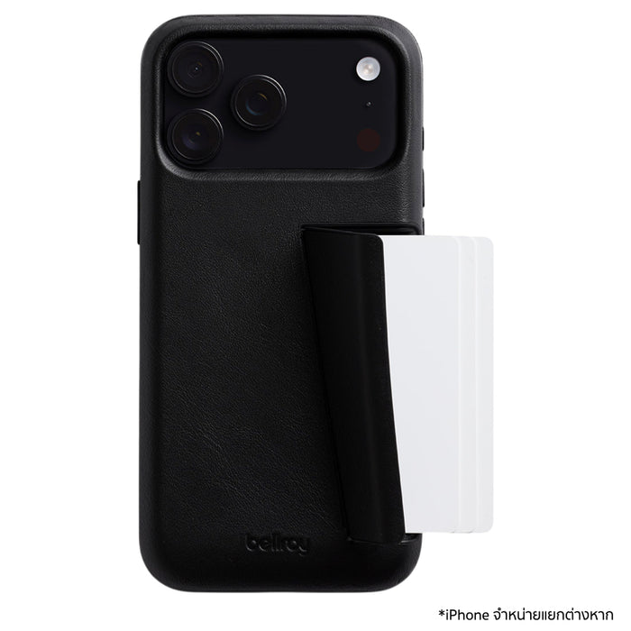 เคสหนัง BELLROY สำหรับ iPhone 17 Pro Max เก็บบัตรได้ 3 ใบ ทนทาน ซ่อน SIM ได้ พร้อมฝาแม่เหล็กเป็นที่ตั้งโทรศัพท์ หนังพรีเมียมทนสวยขึ้นตามกาลเวลา