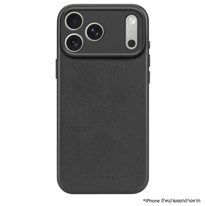 iPhone 17 Pro Max Case DECODED Leather Backcover MagSafe – Black