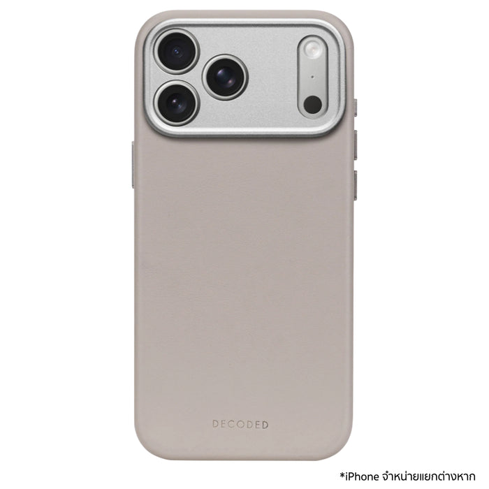 iPhone 17 Pro Max Case DECODED Leather Backcover MagSafe – Solid Clay