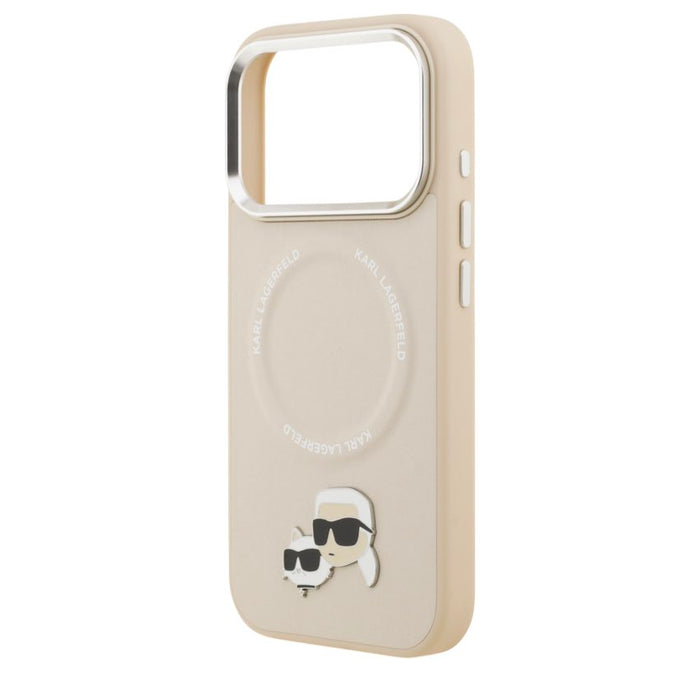 เคสกันกระแทก iPhone 17 Pro Max Karl Karl-Choupette Head PU รองรับ MagSafe - Beige