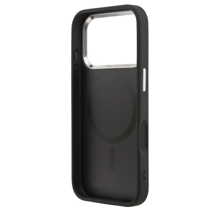 เคสกันกระแทก iPhone 17 Pro Max Karl Karl-Choupette Head PU รองรับ MagSafe - Black