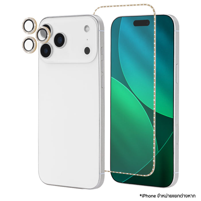 KATE SPADE Screen/Lens Protector Style Kit สำหรับ iPhone 17 Pro Max สีทอง