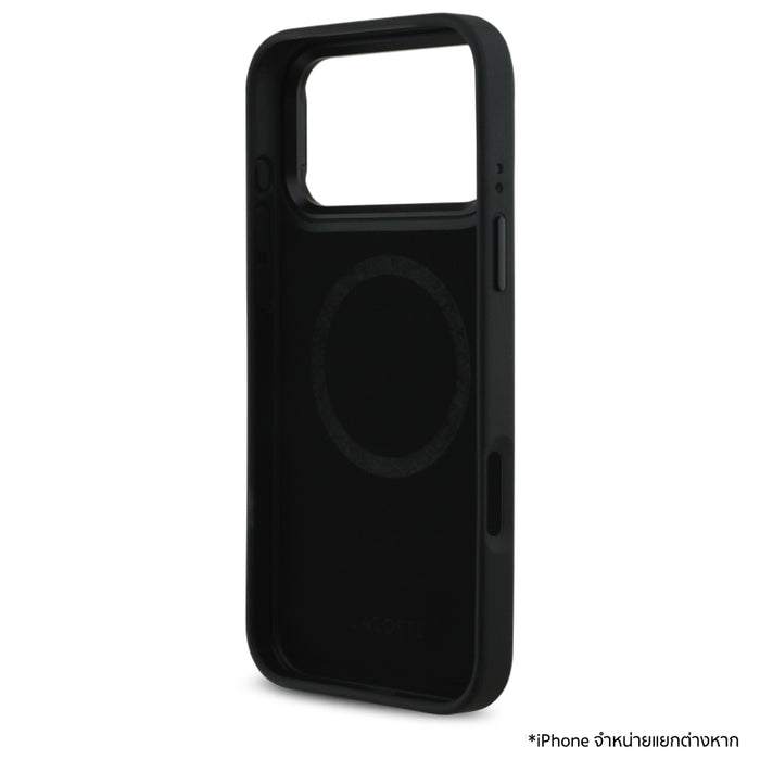 เคสกันกระแทก iPhone 17 Pro Max Lacoste Monogramme พร้อมขาตั้ง รองรับ MagSafe - Black