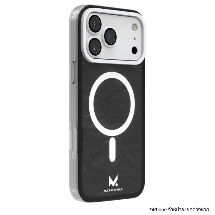 เคสกันกระแทก iPhone 17 Pro Max M.Craftsman Double Layer Case + Camera Lens - Crease Black