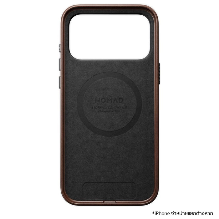 เคสหนัง iPhone 17 Pro Max Nomad Traditional Leather (Horween) - Rustic Brown รองรับ MagSafe