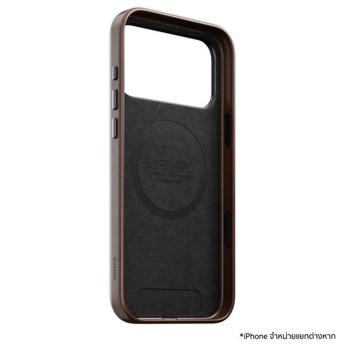 เคสหนัง iPhone 17 Pro Max Nomad Traditional Leather (Horween) - Rustic Brown รองรับ MagSafe