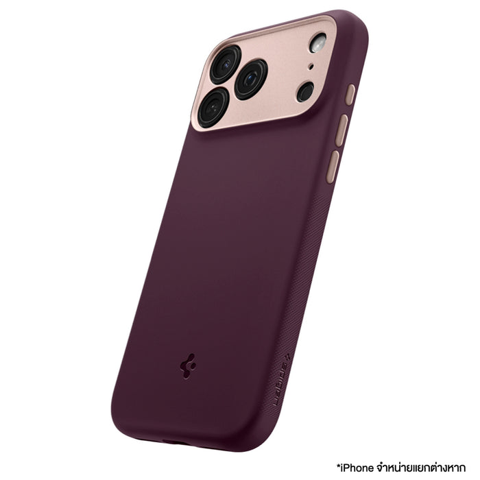 SPIGEN Nano Pop MagFit สำหรับ iPhone 17 Pro Max ดีไซน์บาง สี Burgundy Bean