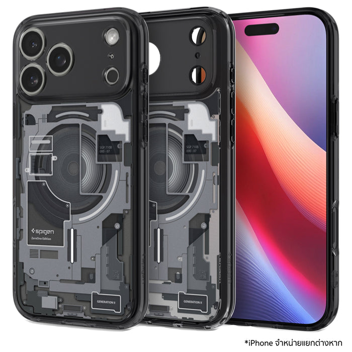 เคสใสบางเฉียบ Spigen Zero One Black สำหรับ iPhone 17 Pro Max