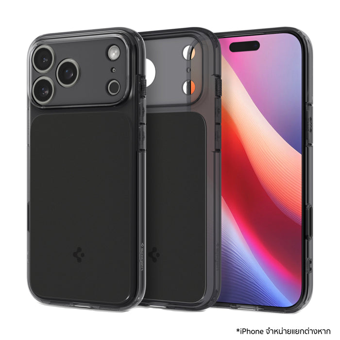 เคส iPhone 17 Pro Max จาก SPIGEN ดีไซน์ Hybrid แข็งแรง บาง รองรับ MagSafe ปกป้องกล้องครบ ใช้งานปุ่มลื่นไหล