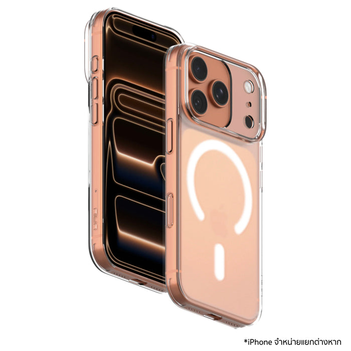 เคสใส iPhone 17 Pro Max UNIU Aeris บางพิเศษ 1.2 มม. รองรับ MagSafe ชาร์จสะดวก ปุ่มสัมผัสดีเหมือนเครื่องจริง พร้อมขอบกันกระแทกและกันรอยกล้อง เช็คราคาเลย