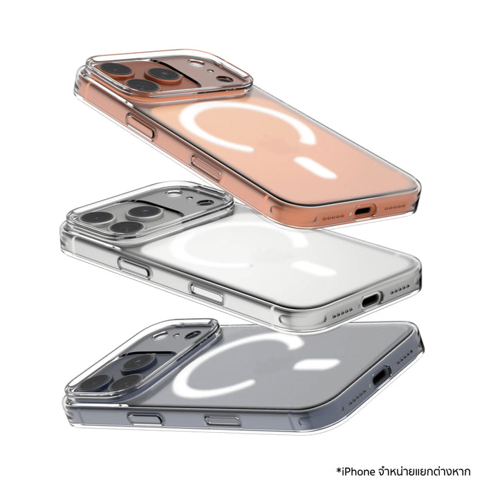 เคสใส iPhone 17 Pro Max UNIU Aeris บางพิเศษ 1.2 มม. รองรับ MagSafe ชาร์จสะดวก ปุ่มสัมผัสดีเหมือนเครื่องจริง พร้อมขอบกันกระแทกและกันรอยกล้อง เช็คราคาเลย