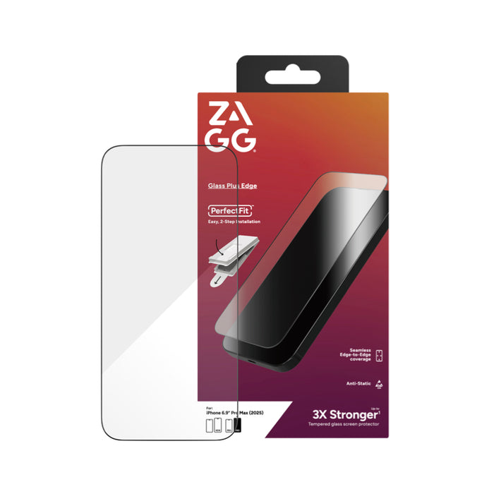 ฟิล์มกระจก iPhone 17 Pro Max Glass Plus Edge ป้องกันรอยขีดข่วนและแรงกระแทก