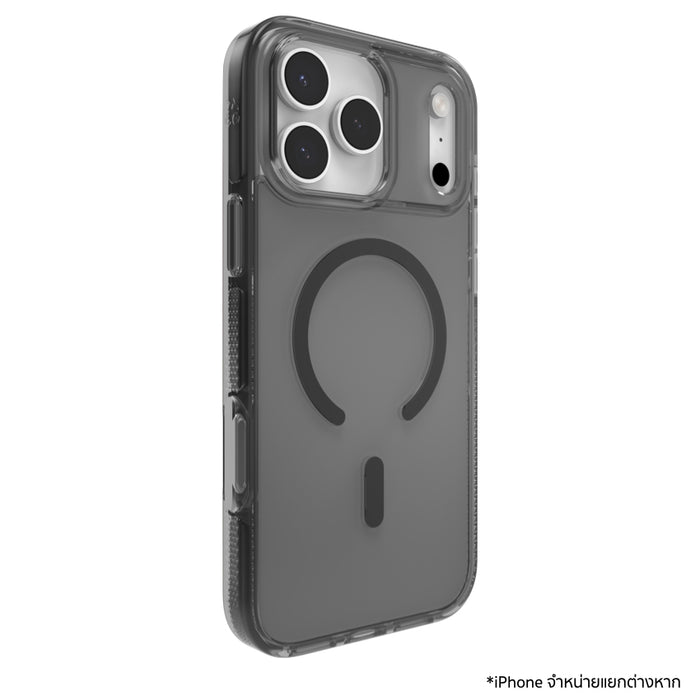 ZAGG Santa Cruz Snap for iPhone 17 Pro Max - Midnight Black เคสไอโฟนทนต่อการตกกระแทกได้สูงถึง 4 เมตร มีขาตั้งใช้งานสะดวก มีคุณสมบัติป้องกันการเกิดเคสสีเหลือง