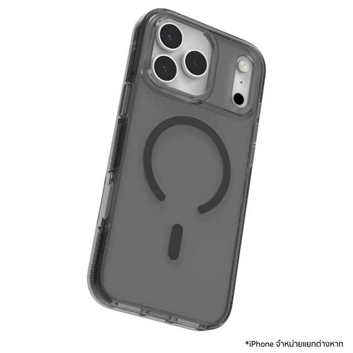 ZAGG Santa Cruz Snap for iPhone 17 Pro Max - Midnight Black เคสไอโฟนทนต่อการตกกระแทกได้สูงถึง 4 เมตร มีขาตั้งใช้งานสะดวก มีคุณสมบัติป้องกันการเกิดเคสสีเหลือง