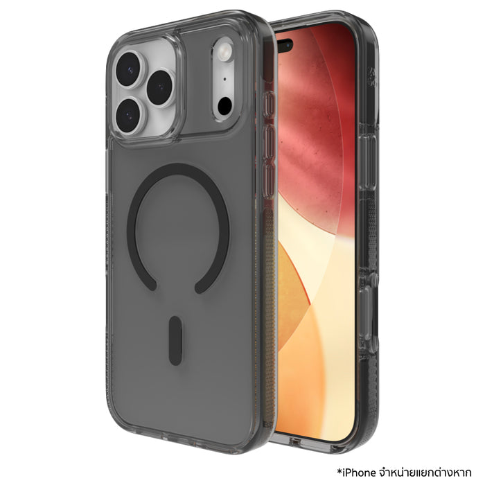 ZAGG Santa Cruz Snap for iPhone 17 Pro Max - Midnight Black เคสไอโฟนทนต่อการตกกระแทกได้สูงถึง 4 เมตร มีขาตั้งใช้งานสะดวก มีคุณสมบัติป้องกันการเกิดเคสสีเหลือง