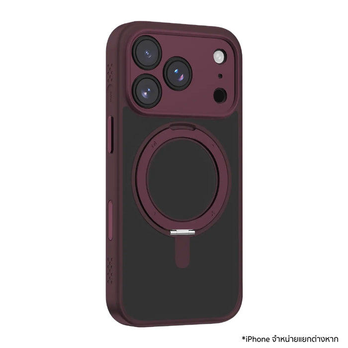 เคสไอโฟน Caseform Roller Magnetic สำหรับ iPhone 17 Pro สี Red ดีไซน์สวยงาม แบรนด์ MOMAX
