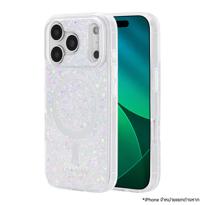iPhone 17 Pro เคสแฟชั่น Kate Spade ลาย Chunky Glitter Iridescent รองรับ MagSafe