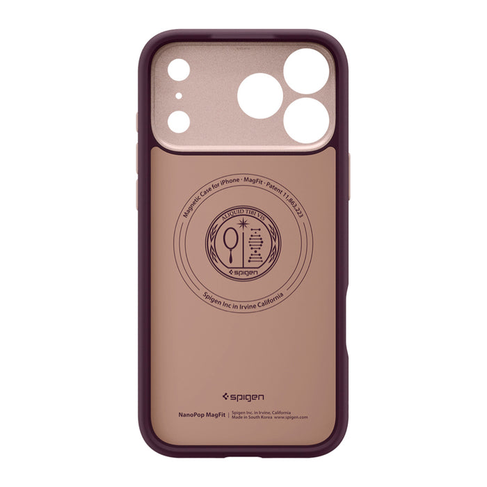 เคส SPIGEN Nano Pop MagFit iPhone 17 Pro สีแดงไวน์ Burgundy Bean