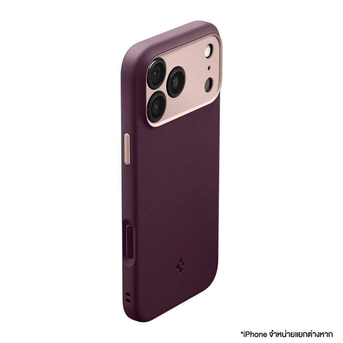 SPIGEN Nano Pop MagFit สำหรับ iPhone 17 Pro ดีไซน์บาง สี Burgundy Bean