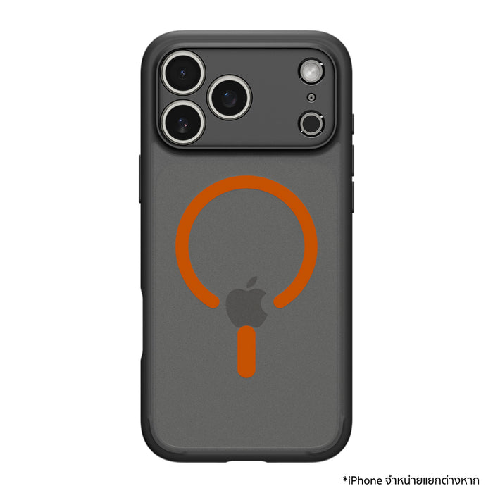 เคส Spigen Ultra Hybrid MagFit สำหรับ iPhone 17 Pro สี Frost Black Orange