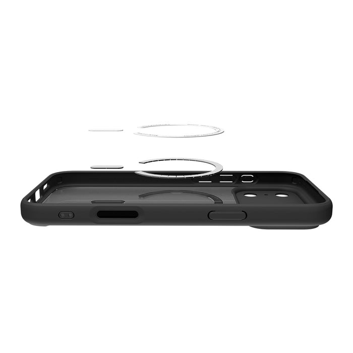 Spigen Frost Black Orange Case สำหรับ iPhone 17 Pro รองรับ MagSafe