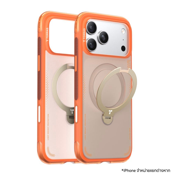 เคสกันกระแทก iPhone 17 Pro Torras Ostand Spin Air Series - Horizon Orange