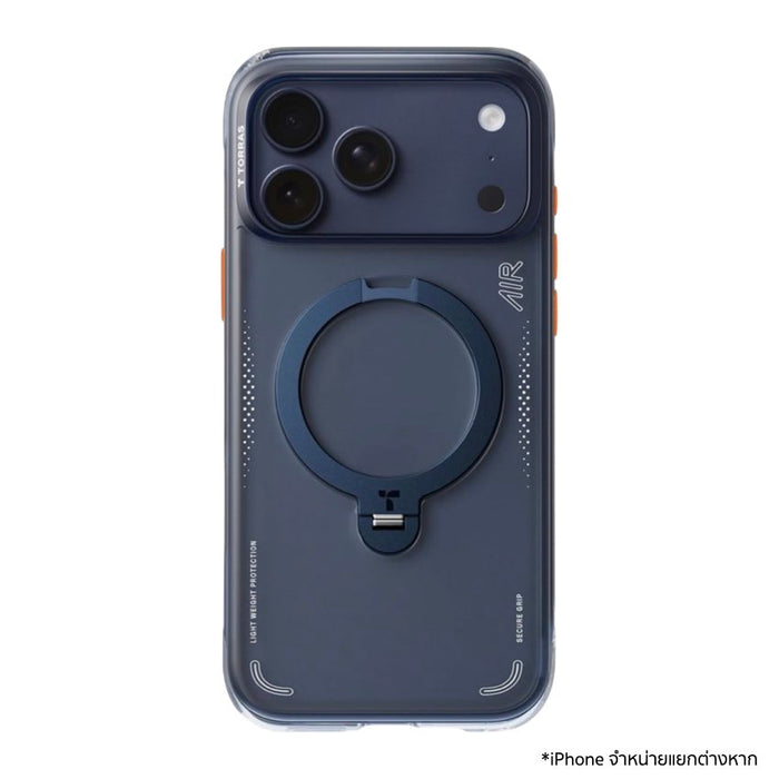 เคสกันกระแทก iPhone 17 Pro Torras Ostand Spin Air Series ปกป้องรอบด้านด้วยเทคโนโลยี AirMAX Airbag ขาตั้งหมุนได้ 360° และแม่เหล็กแรงสูง รองรับ MagSafe อย่างมั่นคง