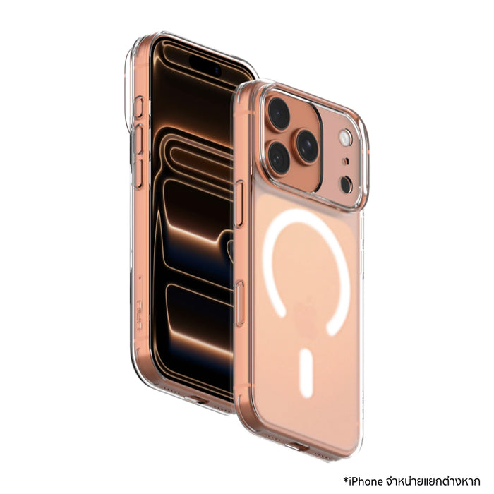 เคสใส iPhone 17 Pro UNIU Aeris บางพิเศษ 1.2 มม. รองรับ MagSafe ชาร์จสะดวก ปุ่มสัมผัสดีเหมือนเครื่องจริง พร้อมขอบกันกระแทกและกันรอยกล้อง เช็คราคาเลย