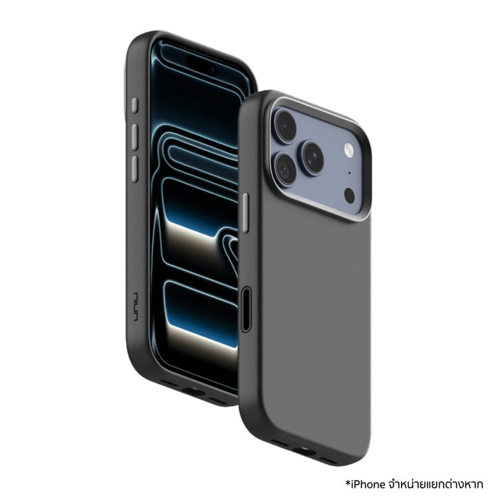 เคสหนัง iPhone 17 Pro Uniu Sensa Luxe - Black