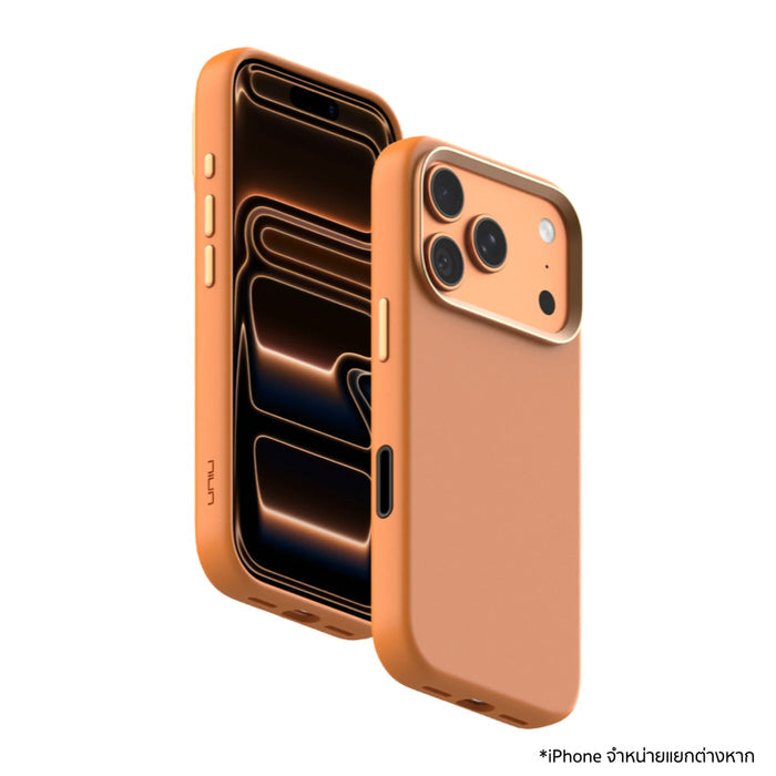 เคสหนัง iPhone 17 Pro Uniu Sensa Luxe - Orange
