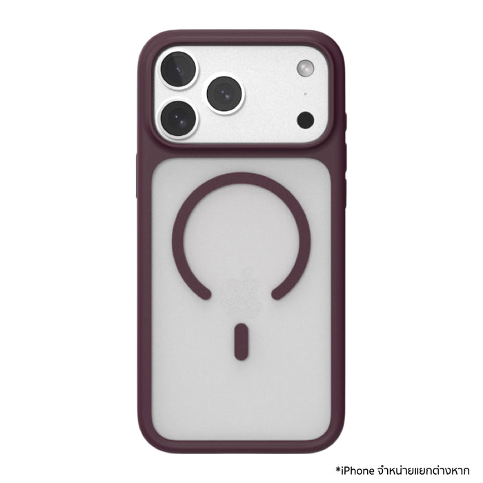 เคส iPhone 18 Pro / 17 Pro POWER SUPPORT Air Jacket Mag Frost Camera Button - Burgundy