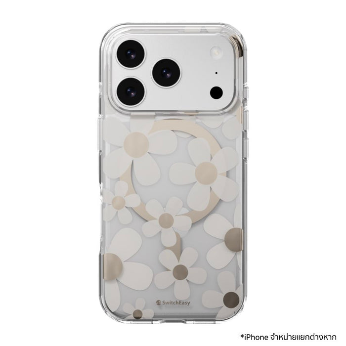 SWITCHEASY Fleur M เคส iPhone 17 Pro ลาย 3D ป้องกันตก 10 ฟุต มาตรฐานทหาร รองรับ MagSafe พร้อมดีไซน์กันกระแทกสวยหรู