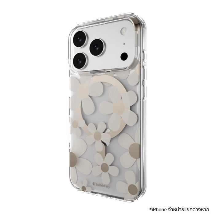 SWITCHEASY Fleur M เคส iPhone 17 Pro ลาย 3D ป้องกันตก 10 ฟุต มาตรฐานทหาร รองรับ MagSafe พร้อมดีไซน์กันกระแทกสวยหรู