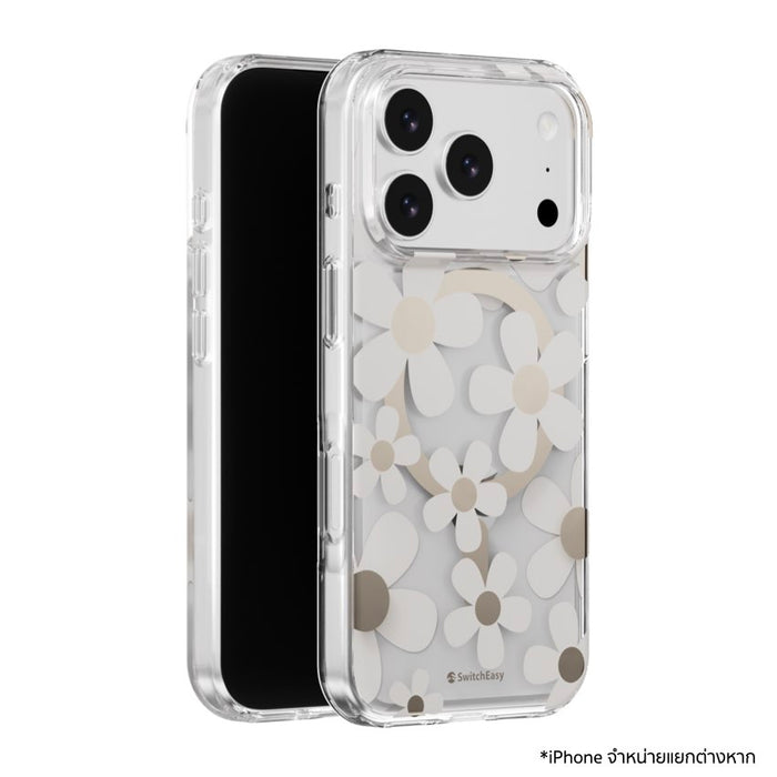 SWITCHEASY Fleur M เคส iPhone 17 Pro ลาย 3D ป้องกันตก 10 ฟุต มาตรฐานทหาร รองรับ MagSafe พร้อมดีไซน์กันกระแทกสวยหรู