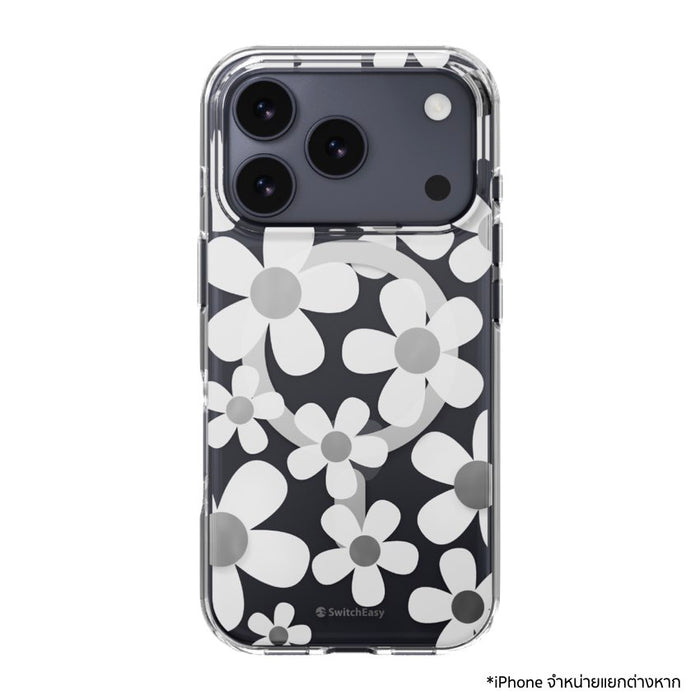 SWITCHEASY Fleur M เคส iPhone 17 Pro ลาย 3D ป้องกันตก 10 ฟุต มาตรฐานทหาร รองรับ MagSafe พร้อมดีไซน์กันกระแทกสวยหรู