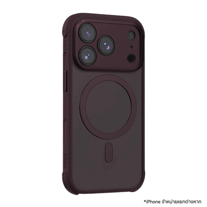 เคสกันกระแทก iPhone 18 Pro รุ่น Momax Soma Air Magnetic - Dusky Cherry