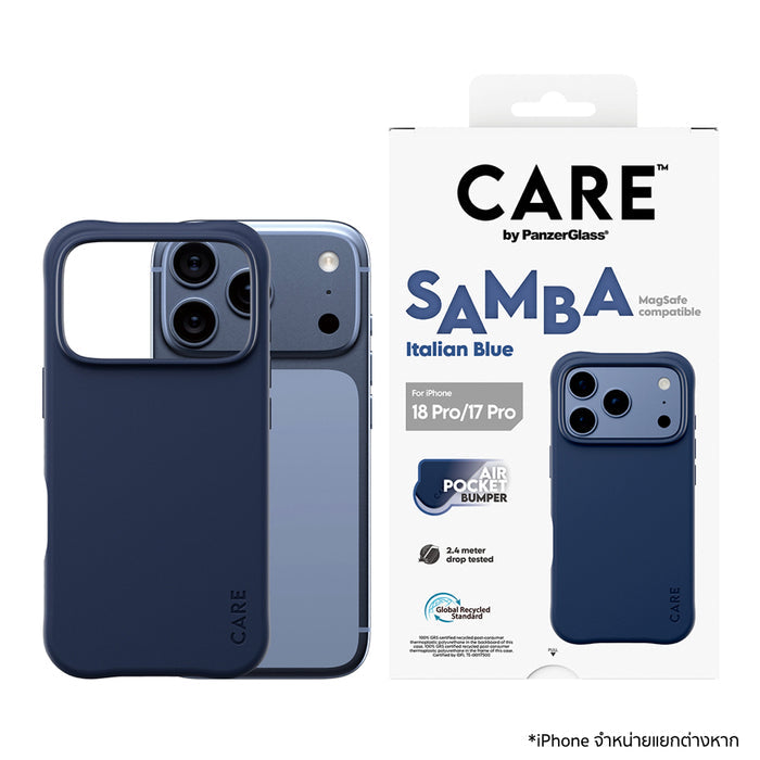 เคสไอโฟน Fashionable Samba MagSafe for iPhone 18 Pro - Blue แบรนด์ CARE by PanzerGlass