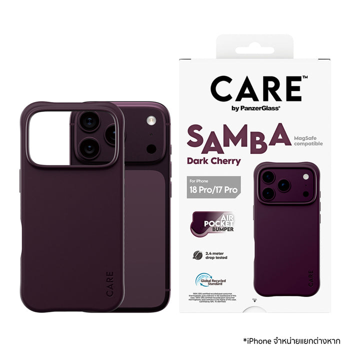 เคสไอโฟน Fashionable Samba MagSafe for iPhone 18 Pro - Dark Cherry แบรนด์ CARE by PanzerGlass