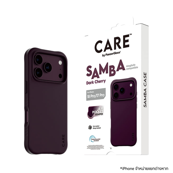 เคสไอโฟน Fashionable Samba MagSafe for iPhone 18 Pro - Dark Cherry กันกระแทก 2.4 เมตร แบรนด์ CARE by PanzerGlass