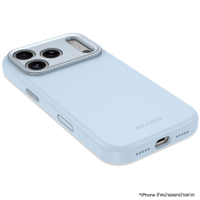 DECODED เคส Antimicrobial Silicone Backcover ด้านหลัง iPhone 18 Pro - สีฟ้า