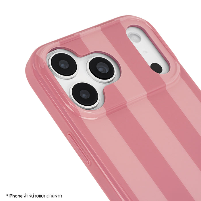 เคสกันกระแทก iPhone 18 Pro Kate Spade Prints รองรับ MagSafe - Bold Stripe Rose Coral