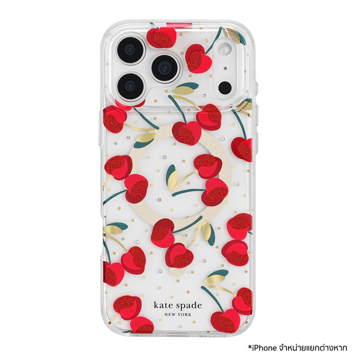 เคสกันกระแทก iPhone 18 Pro Kate Spade Prints รองรับ MagSafe - Cherry Dot