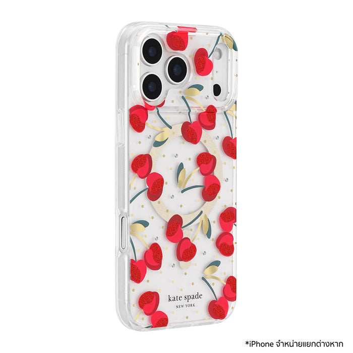 เคสกันกระแทก iPhone 18 Pro Kate Spade Prints รองรับ MagSafe - Cherry Dot