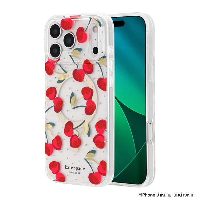 เคสกันกระแทก iPhone 18 Pro Kate Spade Prints รองรับ MagSafe - Cherry Dot